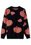 Halloween Pumpkin Lantern Knit Sweater