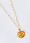 Crown Pumpkin Pendant Necklace