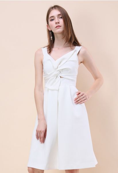 VESTIDO SIN MANGAS NIFTY KNOT EN BLANCO