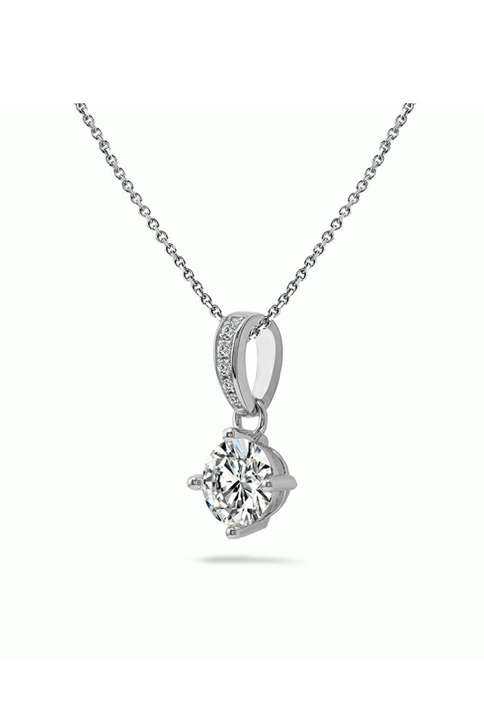 Hollow Circle Moissanite Diamond Necklace