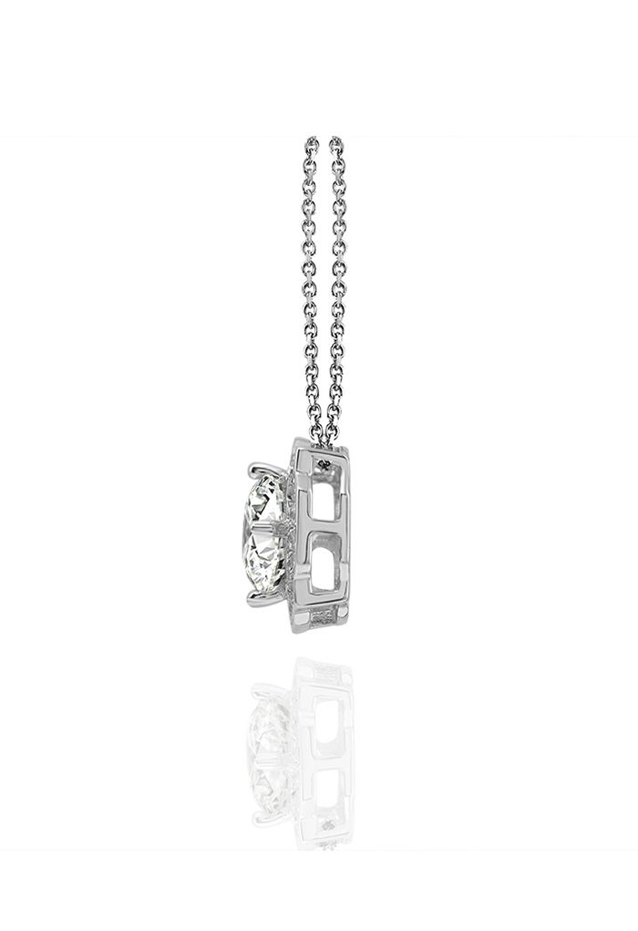 Square Edge Moissanite Diamond Necklace