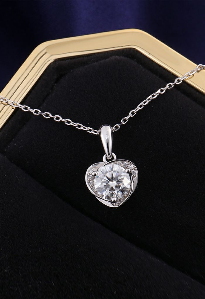 Heart Shape Moissanite Diamond Necklace