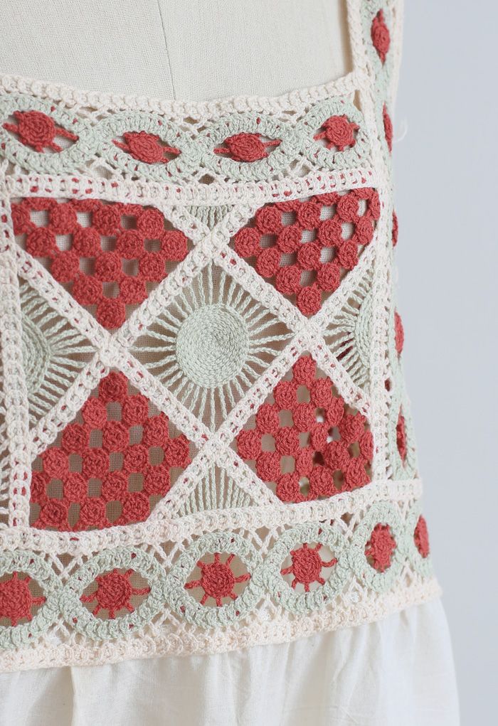 Bohemia Crochet Spliced Tank Top