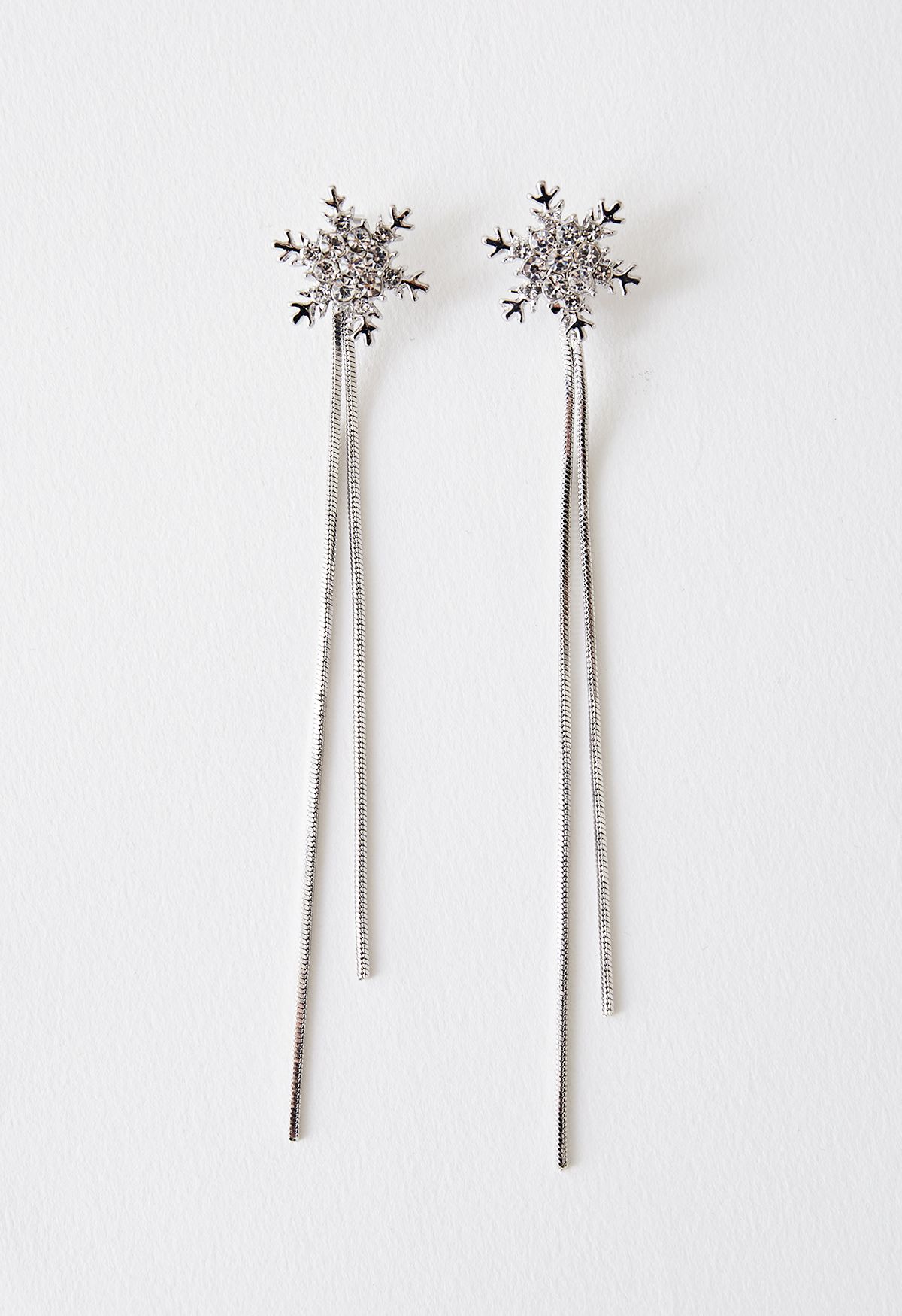 Dazzling Diamond Snowflake Drop Earrings