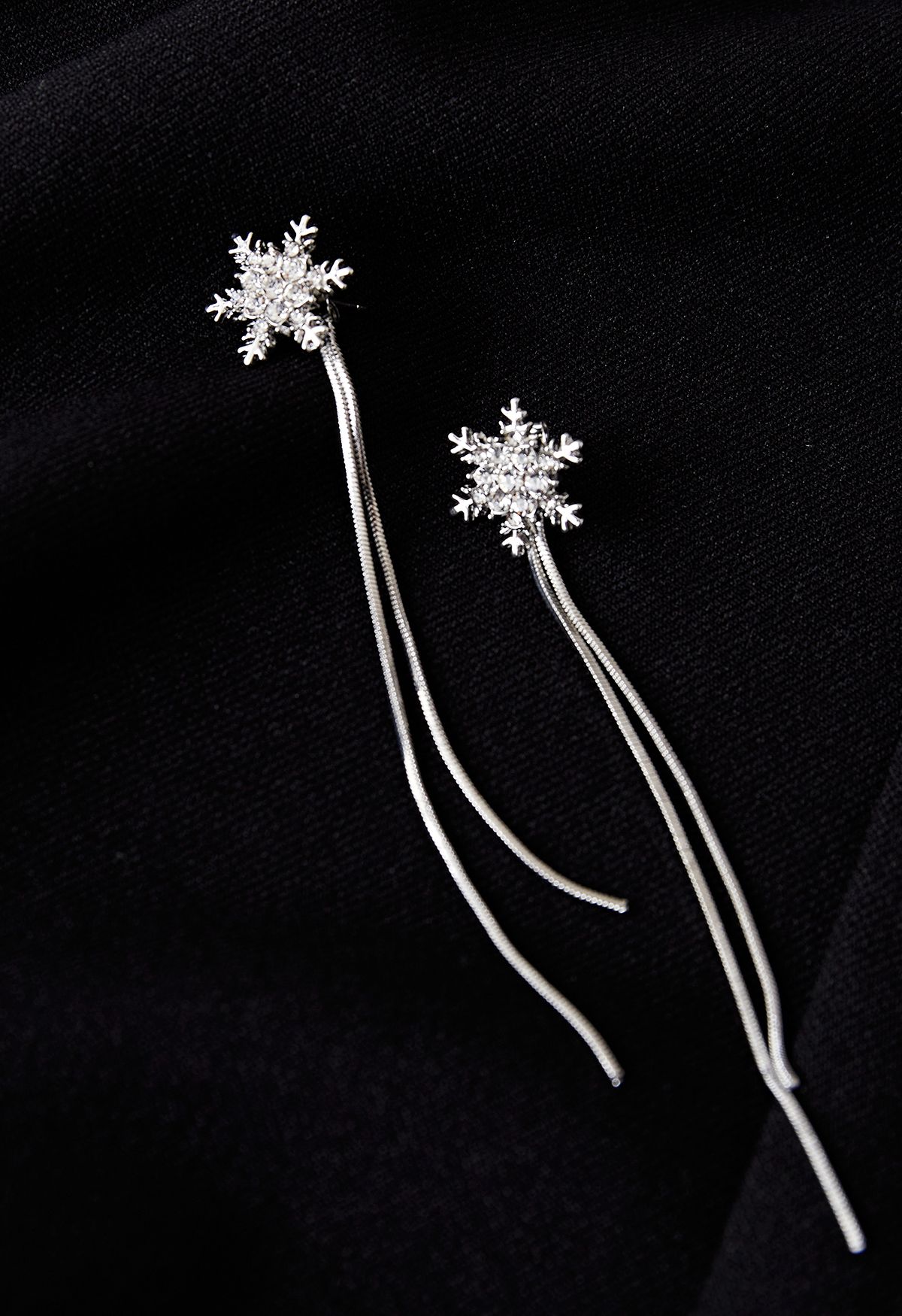 Dazzling Diamond Snowflake Drop Earrings