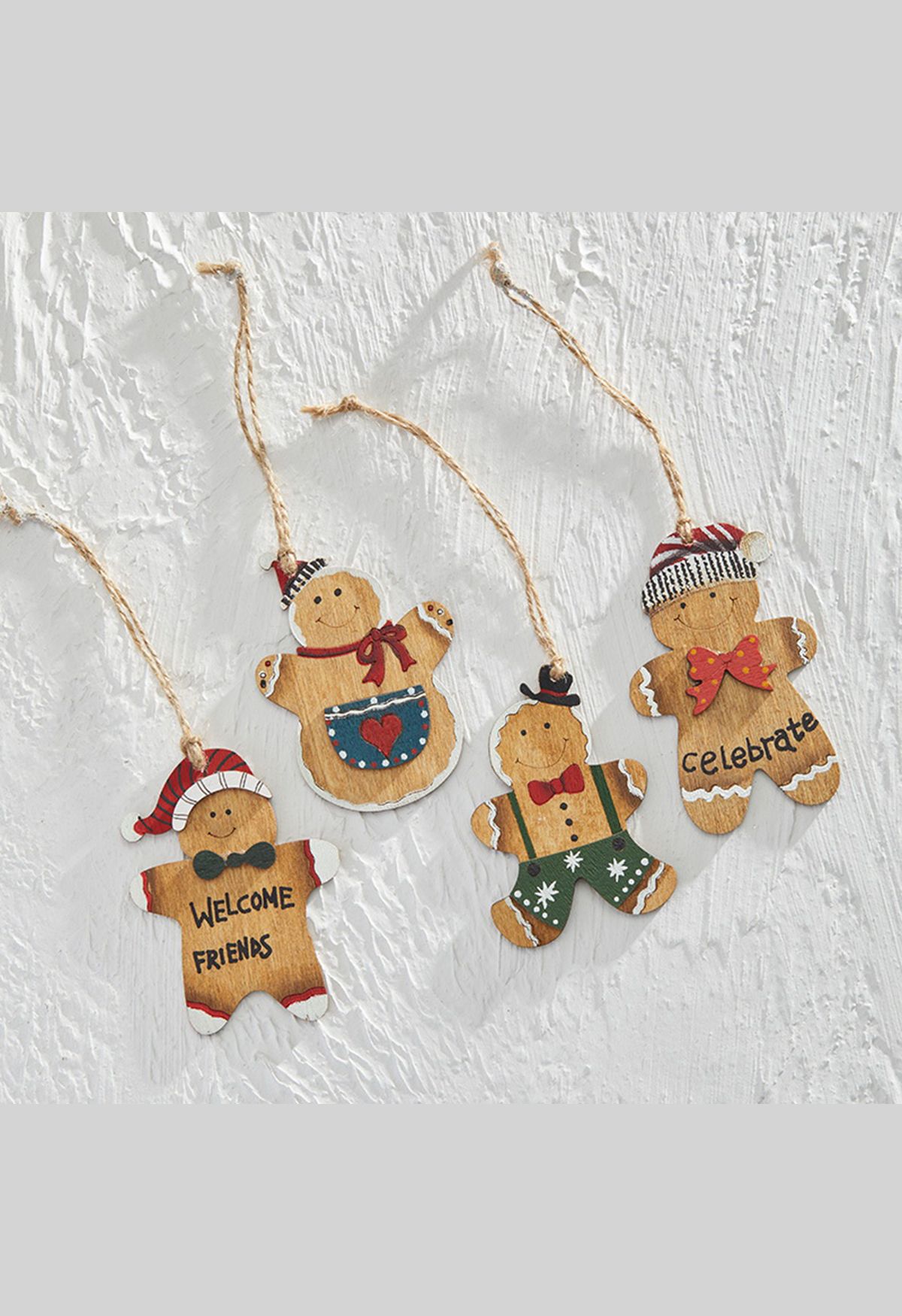 Happy Gingerbread Friends Christmas Ornament