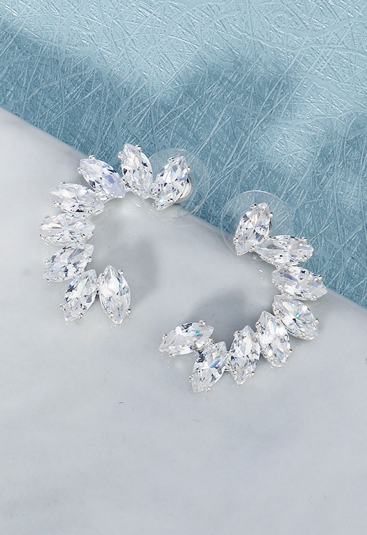 C-Shape Diamond Earrings