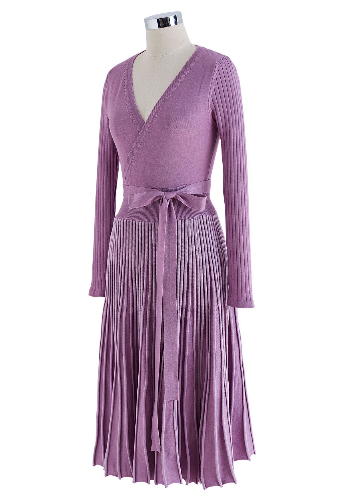 Embrace a Lithe Knitted Dress in Lilac