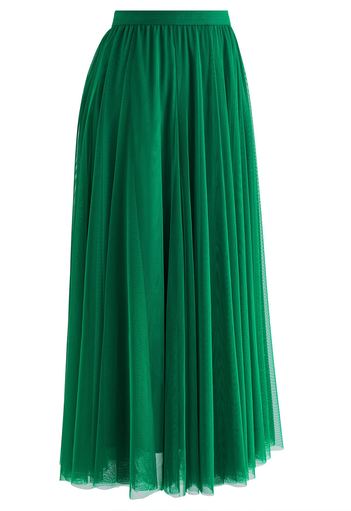 My Secret Garden Tulle Maxi Skirt in Green