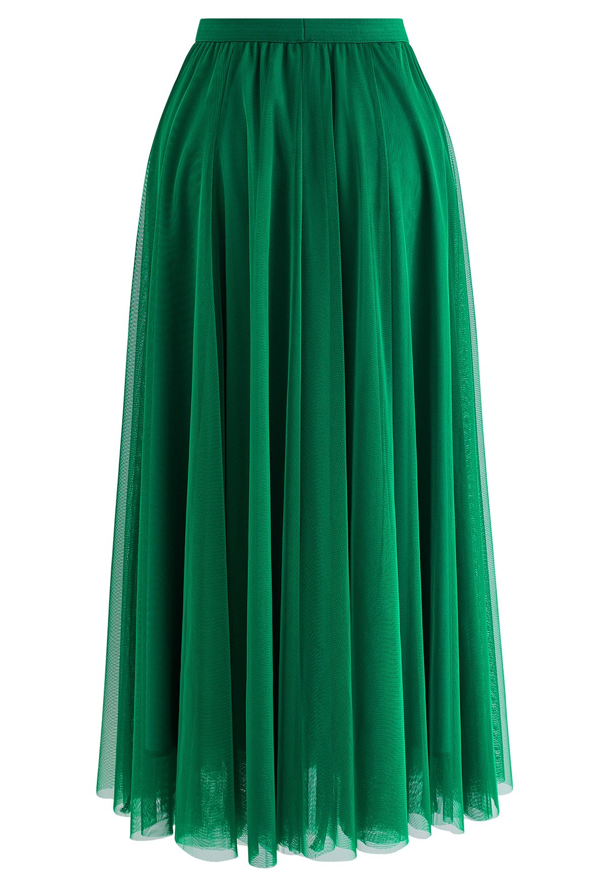 My Secret Garden Tulle Maxi Skirt in Green