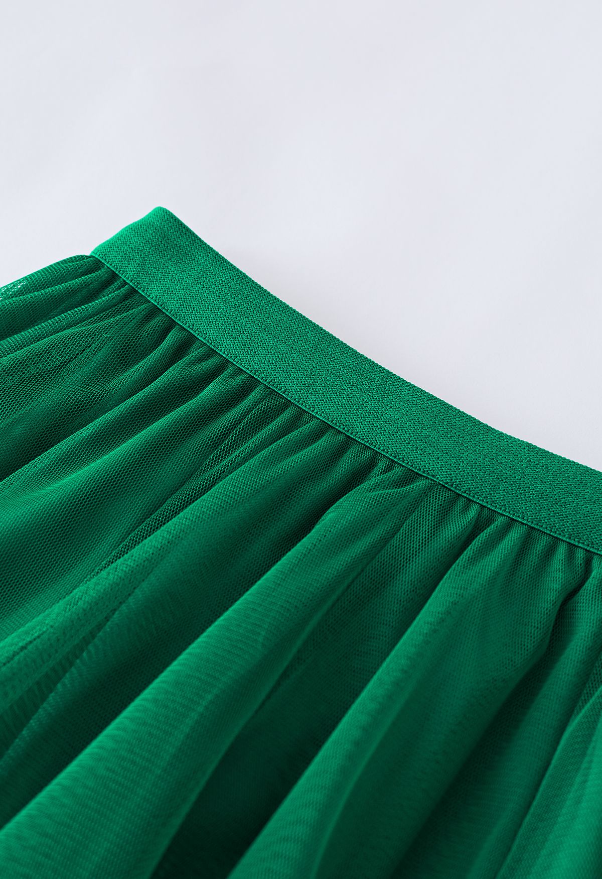 My Secret Garden Tulle Maxi Skirt in Green