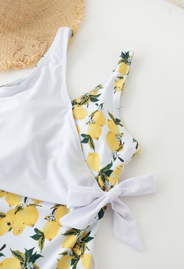 Yellow Lemon Flap Front Swimsuit