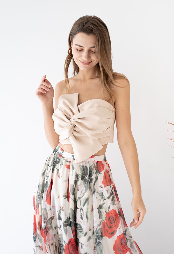 Top Bustier Sweet Knot en Crema