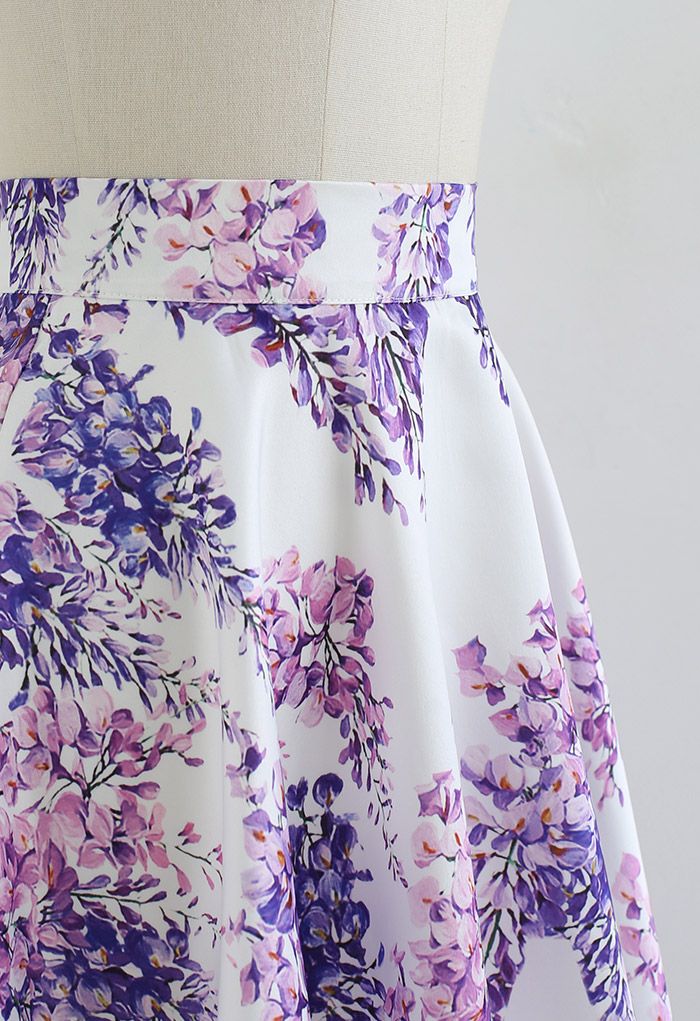 Enchant Me Wisteria Flare Midi Skirt