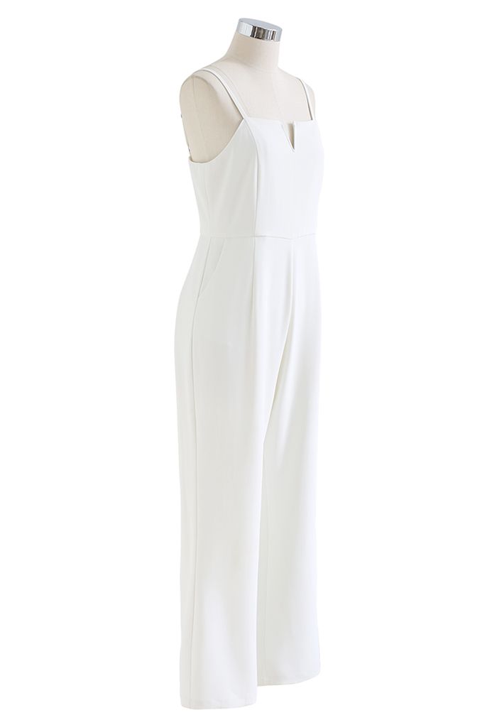 Eternal Neatness Cami Jumpsuit in White