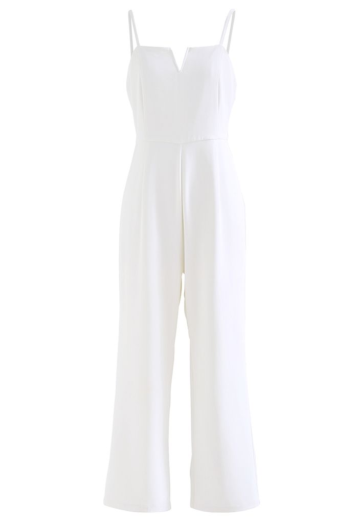 Eternal Neatness Cami Jumpsuit in White