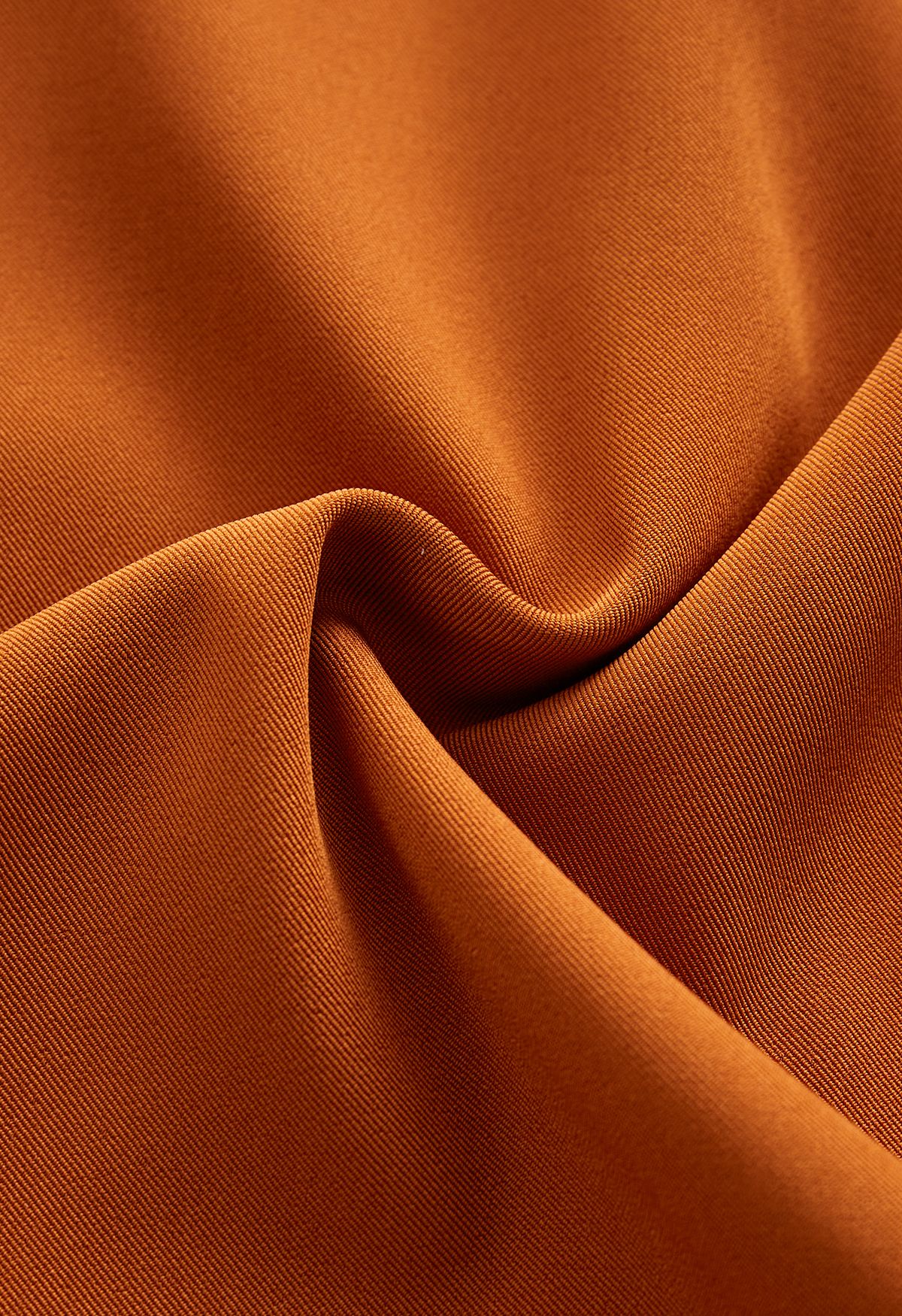 Buttoned Pleated A-Line Skirt in Pumpkin