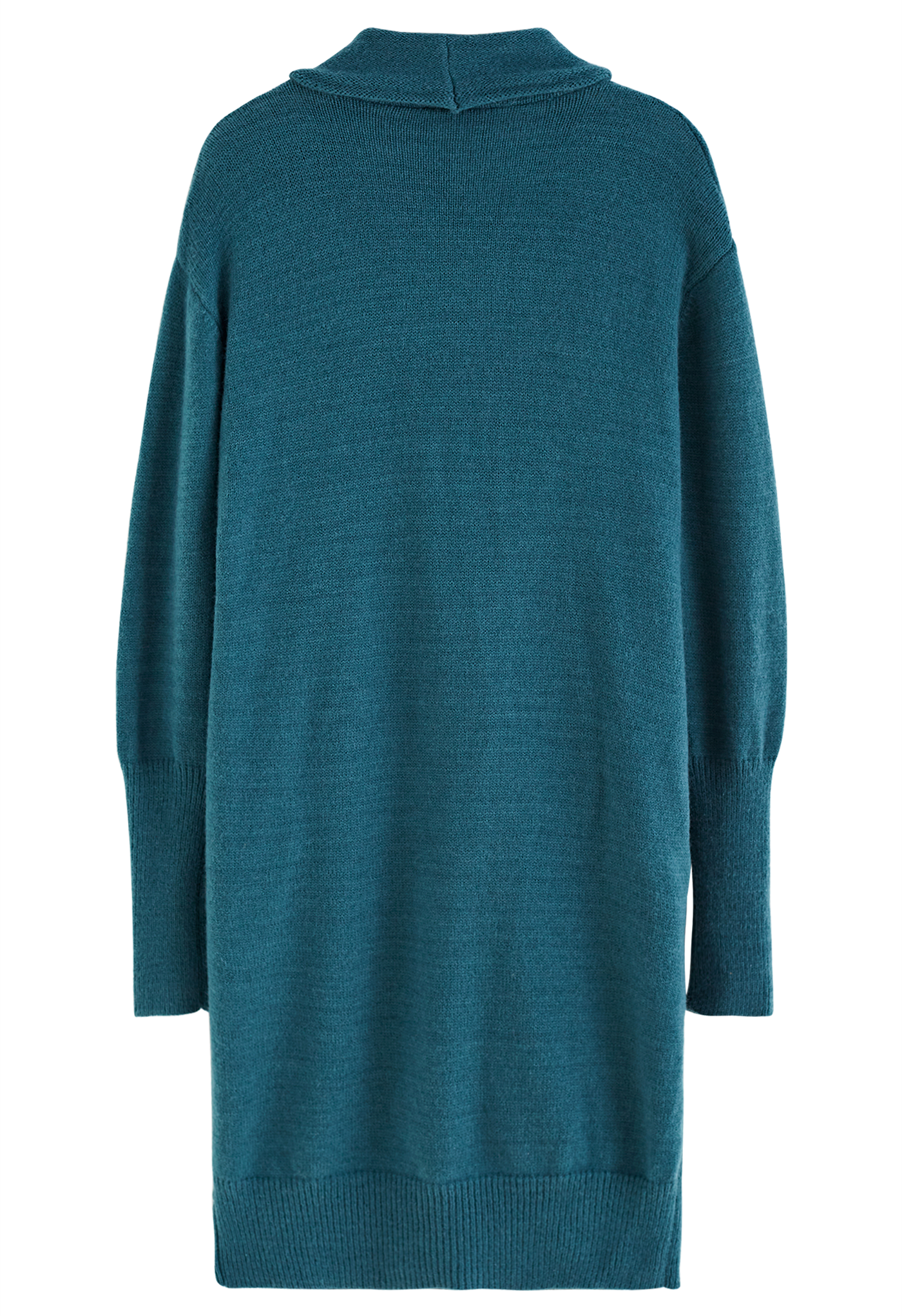 Waterfall Longline Knit Cardigan in Teal