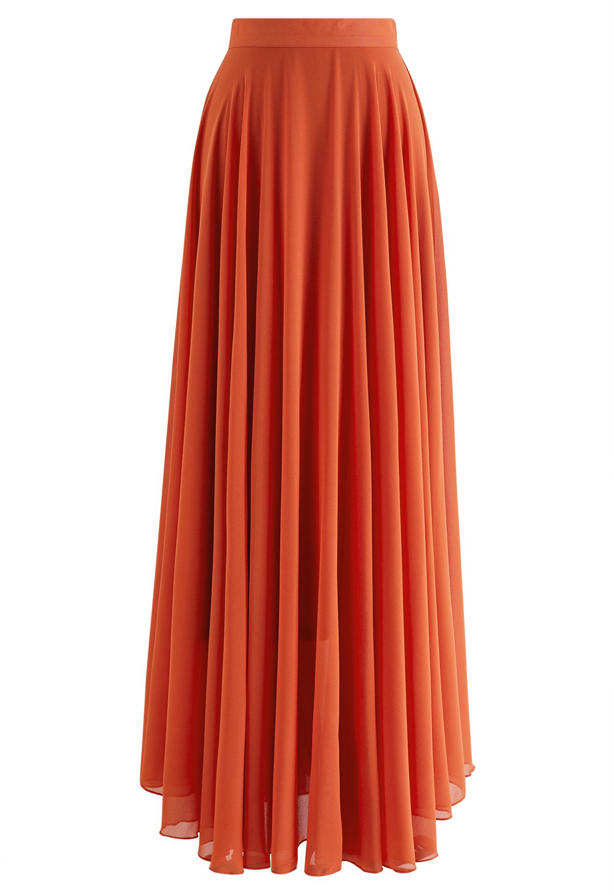 Timeless Favorite Chiffon Maxi Skirt in Orange