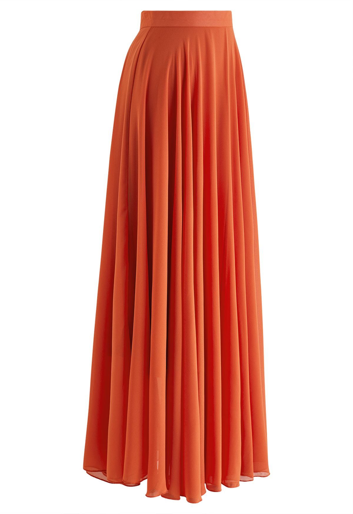 Timeless Favorite Chiffon Maxi Skirt in Orange