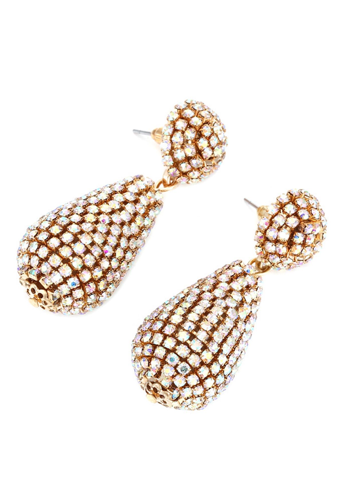 Gleaming 3D Droplet Shape Earrings