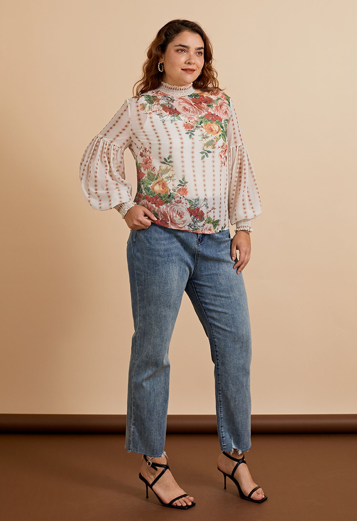 Blusa Fancy in Gardens Floral