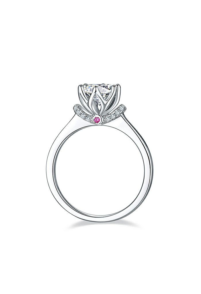 Pink Jewelry Decor Moissanite Diamond Ring