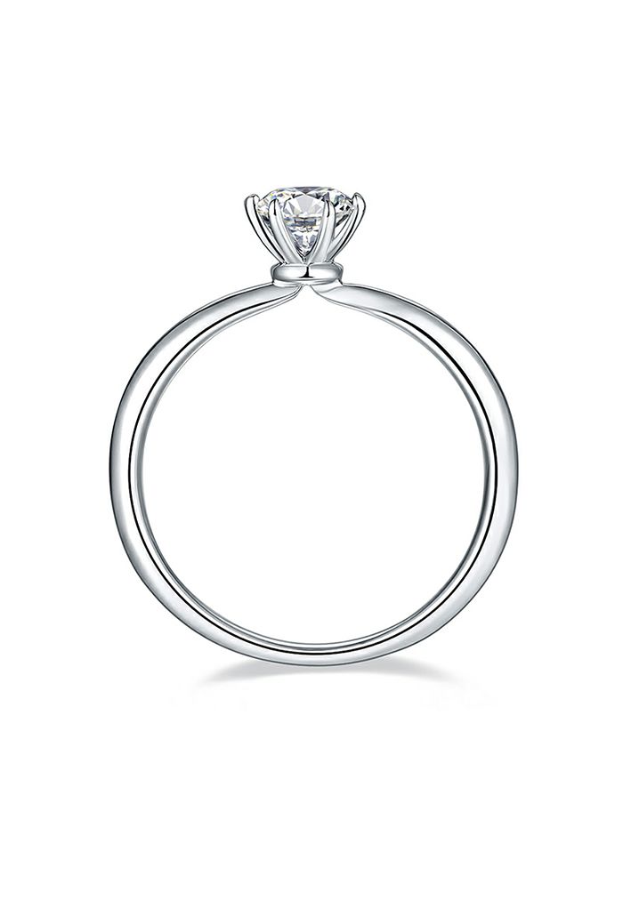 Simplicity Moissanite Diamond Round Ring