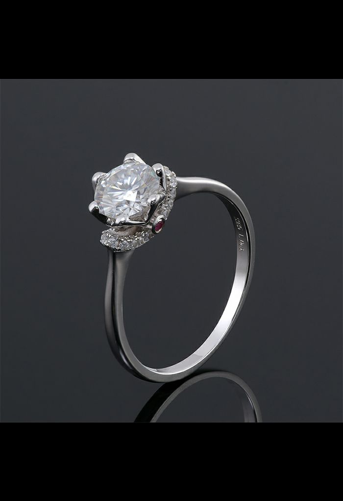 Pink Jewelry Decor Moissanite Diamond Ring