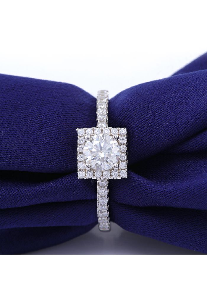 Square Shape Moissanite Diamond Ring