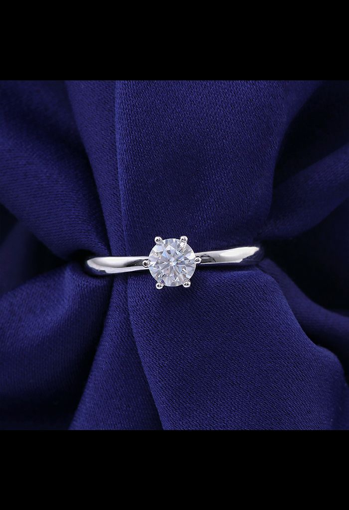 Simplicity Moissanite Diamond Round Ring