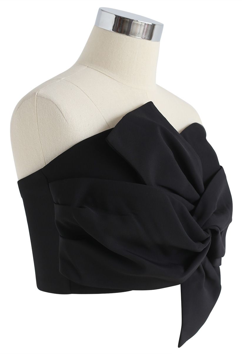 Top bustier Sweet Knot en negro