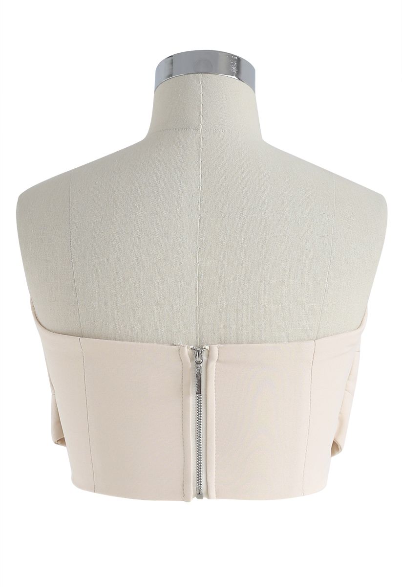 Top Bustier Sweet Knot en Crema