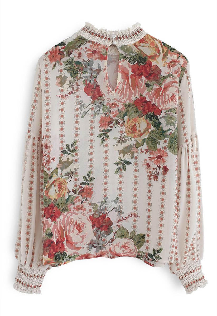 Blusa Fancy in Gardens Floral