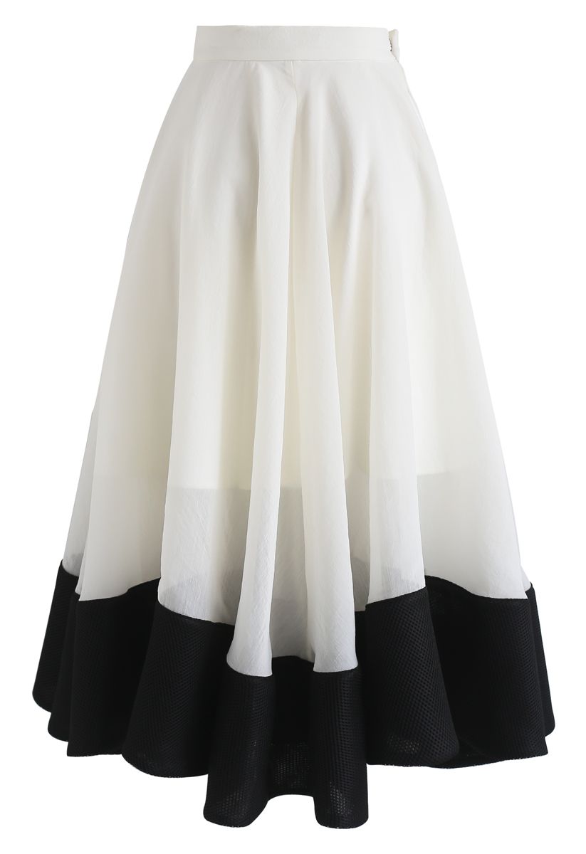 Swing In the Breeze Organza Midi Skirt