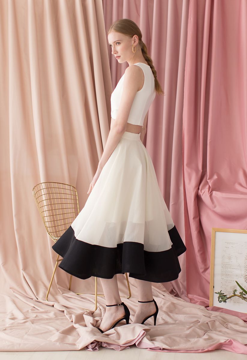 Swing In the Breeze Organza Midi Skirt