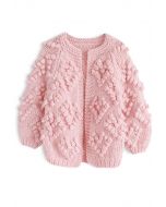Cárdigan Knit Your Love en rosa para niños
