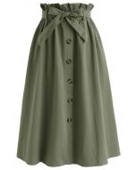 Falda a media pierna Truly Essential en verde militar